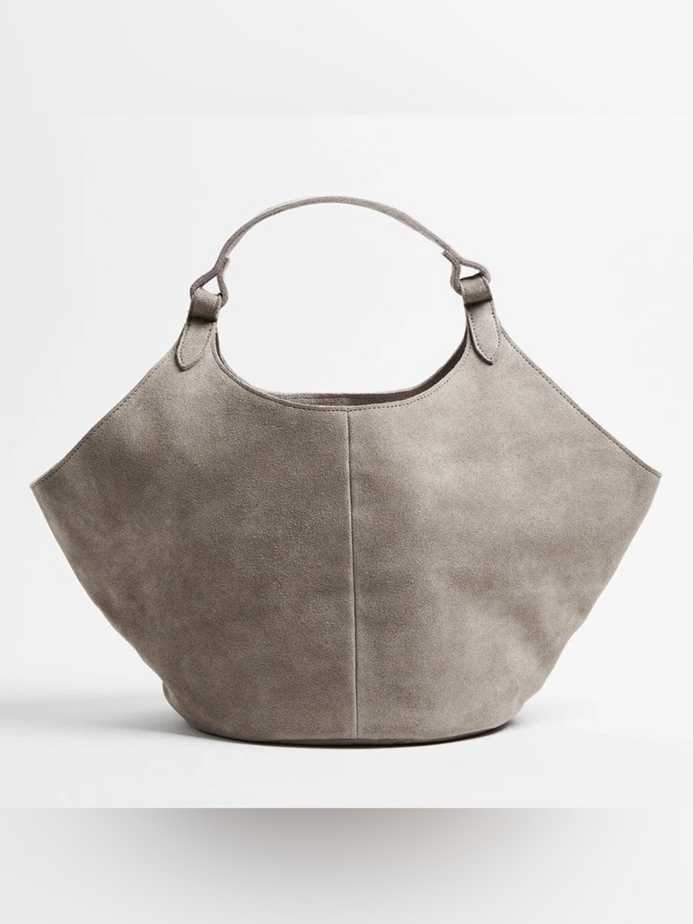 NWOT - M.I.L.A. MILA Emma Shoulder Bag STONE Suede Leather
